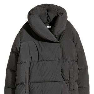 H&M Down Jacket Black Puffer Coat